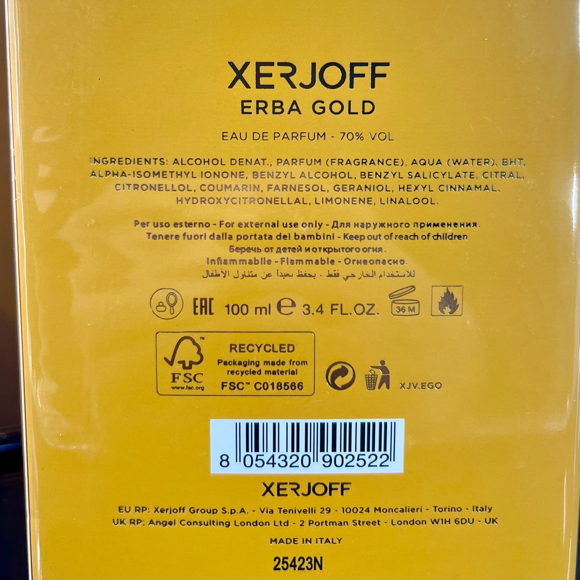 Xerjoff Erba Gold