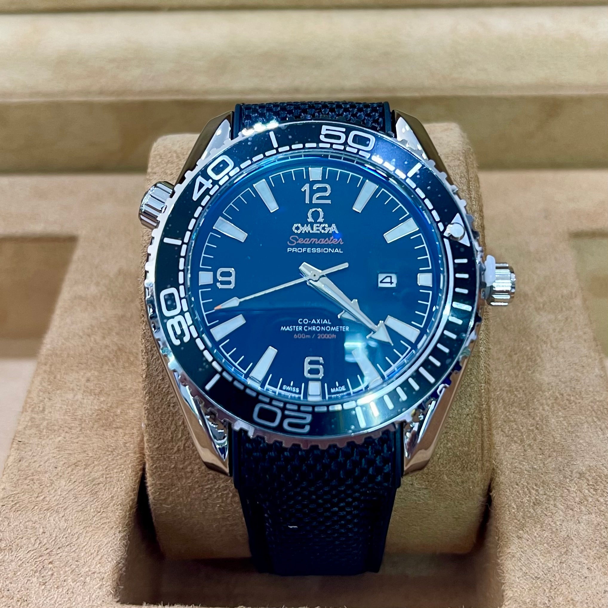 Omega Seamaster Planet Ocean Black Rubber Strap