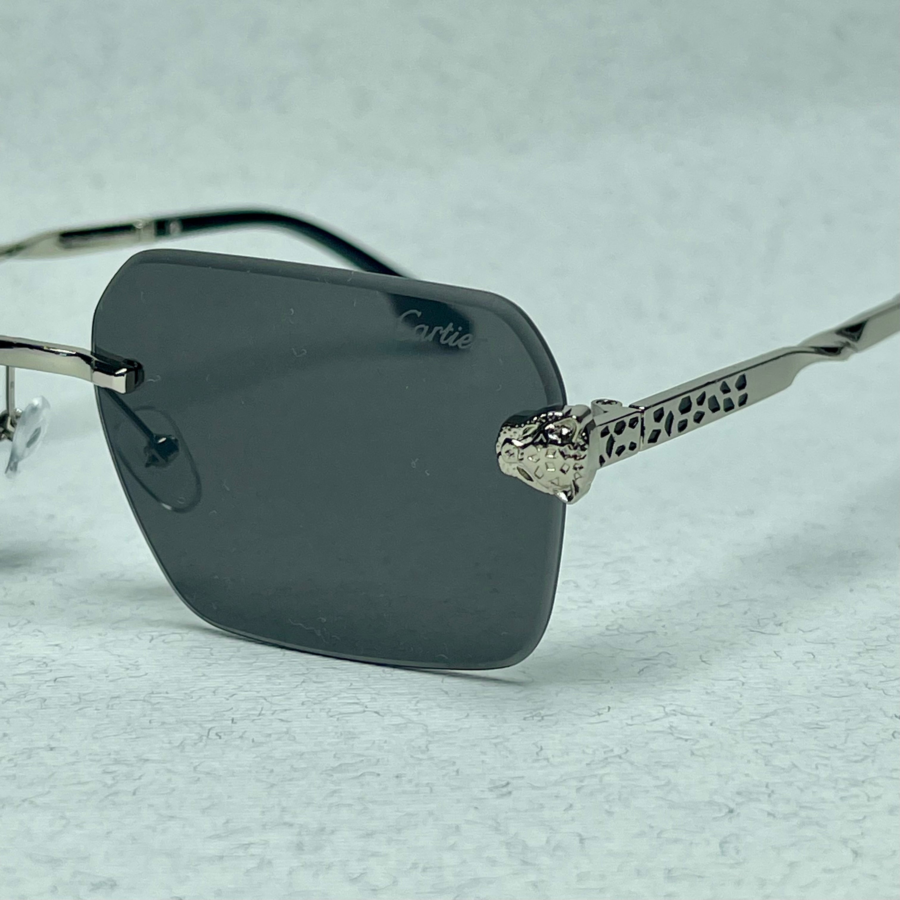 Cartier Eyewear Panther Black Silver