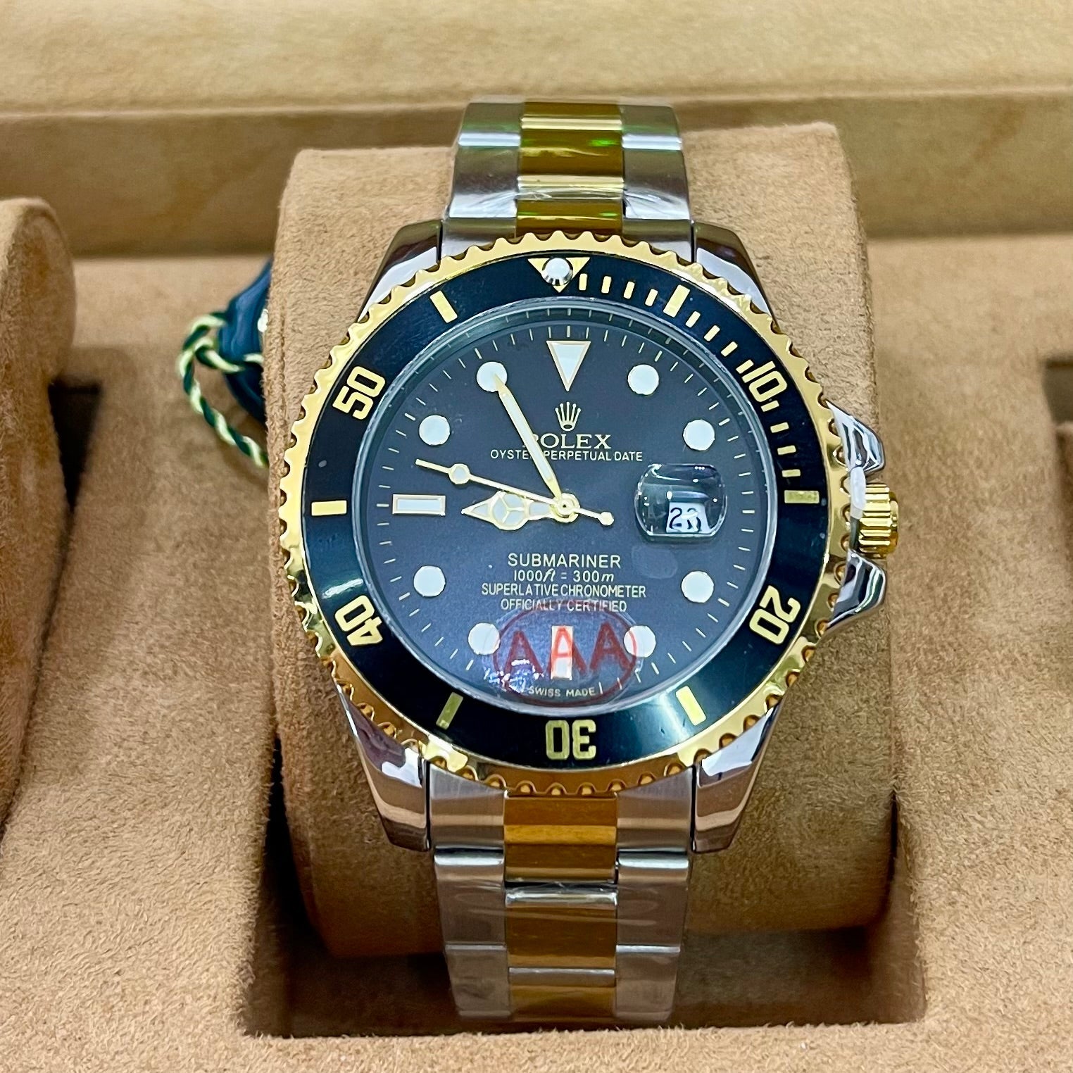 Rolex Submariner TwoTone Black Dial Ceramic Bezel